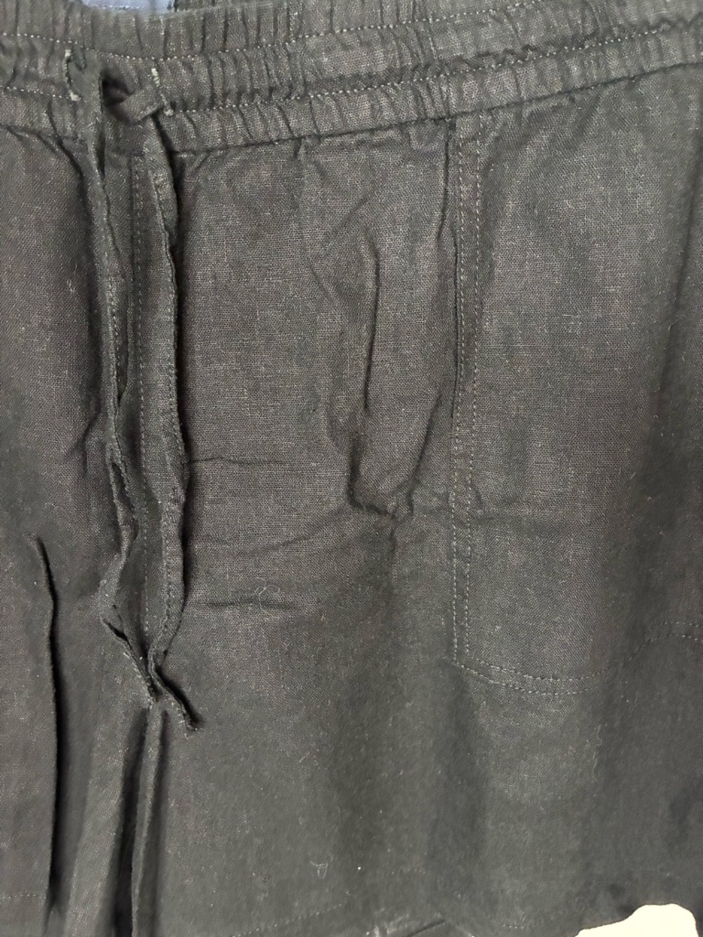 J.Crew Shorts Women’s XXL Black Linen Blend Elastic Waist Drawstring LIKE NEW! - Picture 4 of 6